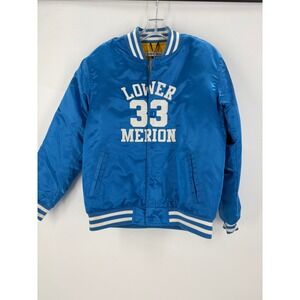 Kids Kobe Bryant Lower Merion 33 Basketball Bomber Jacket Blue XL